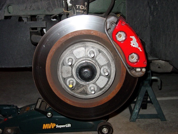 Front Brake Pad Change on Mustang — photo 1